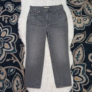 Madewell the perfect vintage jean high rise dark gray jeans Women's sz 29 P